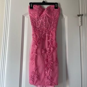 Super cute pink lace dress! Never been worn perfect for homecoming